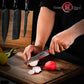 Grandsharp 5 Inch 67 Layers Damascus Steel Fruit Vegetable Chef Utility Knife With Resin and Solidfied Wood Handle