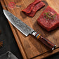 High Quality 7'' Santoku Knife 67 Layer Damascus Carbon Steel Santoku Chef Kitchen Knife Pakka Wood Handle