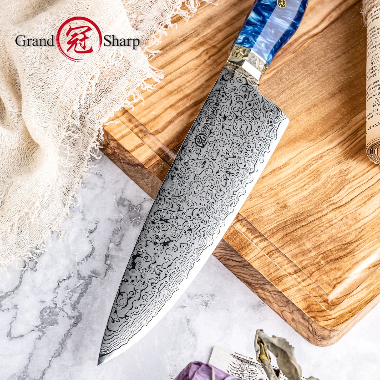 7.6 Inch Japanese Chef Knife vg10 Damascus Kitchen Knife Vegetables Meat Cutter Kitchen Cooking Knives Gift Box