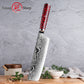 Grandsharp Custom 67 Layers S35VN Damascus Nakiri Knife Carbon Fiber and Red Risen Handle