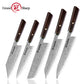 Grandsharp Ebony Handle 10Cr15CoMoV Damascus Kitchen Knife Collection