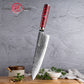 Grandsharp 8.5'' Damascus S35VN Steel Kitchen Chef Knife Carbon Fiber Red Risen Handle
