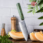 Grandsharp 5.5'' Damascus Kiritsuke Bunka Knife with Solidified Wood & Copper Bolster Handle
