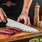 Grandsharp 9.5 Inch Damascus Steel Chef Knife with Carbon Fiber and Gold-foil Resin Handle