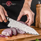 Grandsharp 8 Inch Kiritsuke Chef Knife Premium Damascus 67 Layers Carbon Fiber Resin Handle