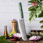 Grandsharp 7 Inch Damascus Kitchen Knife Nakiri Knife with Solidified Wood and Copper Bolster Handle