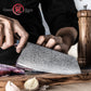 6.7 Inch Kitchen Knife Chopping Cleaver Resin Stabilized Handle 67 Layers Meat Butcher Knives Damascus Steel Chef Cleaver Knives