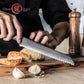 Grandsharp 7.5" Inches Bread Knife Damascus Steel Kitchen Chef Serrated Bread Cutting Knife With Solidfied Wood and Resin Handle