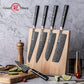 Grandsharp Kitchen Black Chef Knife Set Japanese 67 Layers Damascus Steel Kiritsuke Nakiri Bunka Knives Sets Carbon Fiber Handle