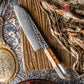 Grandsharp Premium Kitchen Santoku Knife 67 Layers 7 Inch Damascus Steel Santoku Knives with Stabilized Wood & Resin Handle