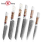 Grandsharp 10Cr15CoMoV Damascus Kitchen Knife Collection with White Handle