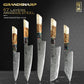 Grandsharp White Resin Handle Kiritsuke 67 Layers Real Damascus Chef Paring Utility Knife Multifunctional Kitchen Knives Set