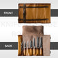 Grandsharp New Leather Foldable Storage Pouch Kitchen Knives Bags Chef Knife Roll Bag with Exquisite Craftsmanship