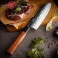 Grandsharp High Carbon Stainless Steel Hand Forged Kitchen Santoku Knife Professional