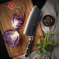 Grandsharp 7.5'' Damascus Premium Cleaver Knife 10cr15comov Carbon Steel Knives with Gold-foil Decoration Resin Handle