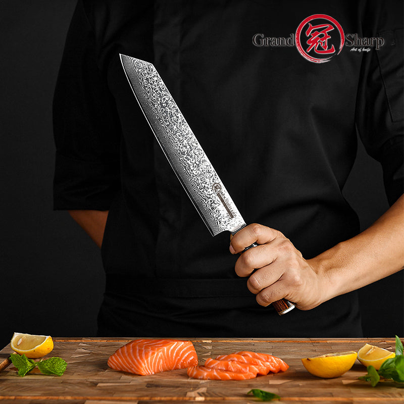 Premium 9.5" Inch Kiritsuke Kitchen Knife Japanese 67 Layers Damascus Steel Kitchen Chef Kiritsuke Knife with Pakkawood Handle