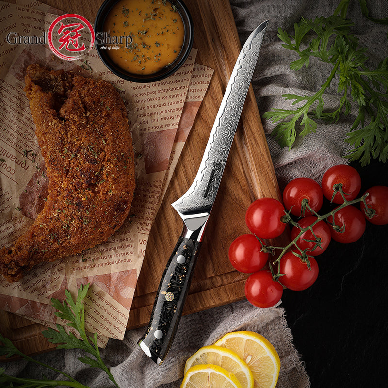 Grandsharp 6-inch Damascus Premium Boning Knife Japanese 67-layer High Quality Kitchen Deboning Knife New Arrival