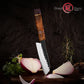Grandsharp Handmade Forged Kitchen Santoku Knife Modern AUS10 Steel Santoku Knives Cutting with Solidified Wood Handle