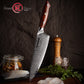 7.5" Damascus AUS10 Steel 67 Layers High Carbon Steel Razor Sharp Kitchen Best Chefs Knife with Africa Rose Wood Handle