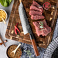 Grandsharp 8 Inch Kitchen Sakimaru Knife Handmade AUS10 Steel Sakimaru Knives Meat Cutting with Mkuruti Wood Handle