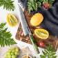 Grandsharp 8.5'' Damascus Kitchen Chef Knife with Solidified Wood and Copper Bolster Handle