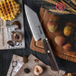 Grandsharp Kitchen Chef Knife 67-Layers Damascus Carbon Stainless Steel Bunka Knife with Wood Ebony Handle