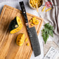 Grandsharp 7'' Premium Japanese 67 Layers Damascus Steel Nakiri Kitchen Knife Black Kitchen Nakiri Knives Carbon Fiber Handle