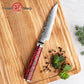 Grandsharp 4 Inch Japanese Damascus 67 Layers S35VN Steel Paring Knife Little Kitchen Paring Knife Carbon Fiber Red Risen Handle