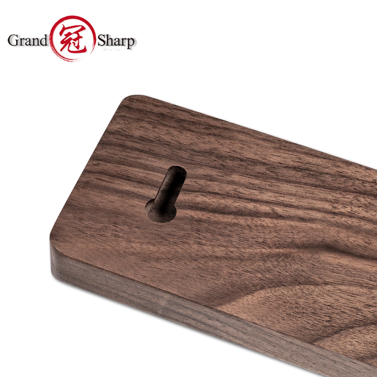 Grandsharp Strong Magnet Walnut Wood Knife Hanger Strip Magnetic Wall Mounted 15.8" Holder