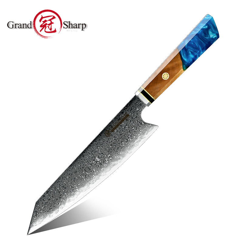 Grandsharp 8.2 Inch 67 Layers Japanese Damascus Knife Damascus Chef Knife 10cr Steel Damascus Kitchen Knives Meat Chopping Gift