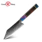 Grandsharp Wood Handle 10Cr15CoMoV Damascus Bunka Knife