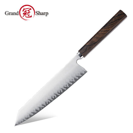Grandsharp Handmade Forged Kiritsuke Chef Knife with Ciricote Wood Handle