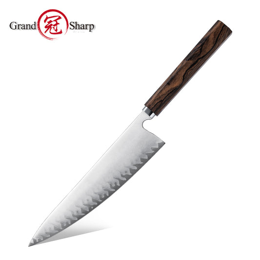 Grandsharp Handmade Forged Gyuto Chef Knife with Ciricote Wood Handle