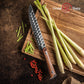 Grandsharp Kitchen 8 Inch Slicing Damascus Knife with Africa Rose Wood Handle