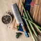 7'' Nakiri Knives High Carbon Blue Resin Handle Vegetable Cutter Chef Kitchen 10CR15MOV Damascus Steel Nakiri Knife