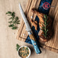 6" Damascus 10CR15MOV Steel With Octagonal Resin+Wood Handle Meat Boning Steak Cutter Kitchen Chef Knife