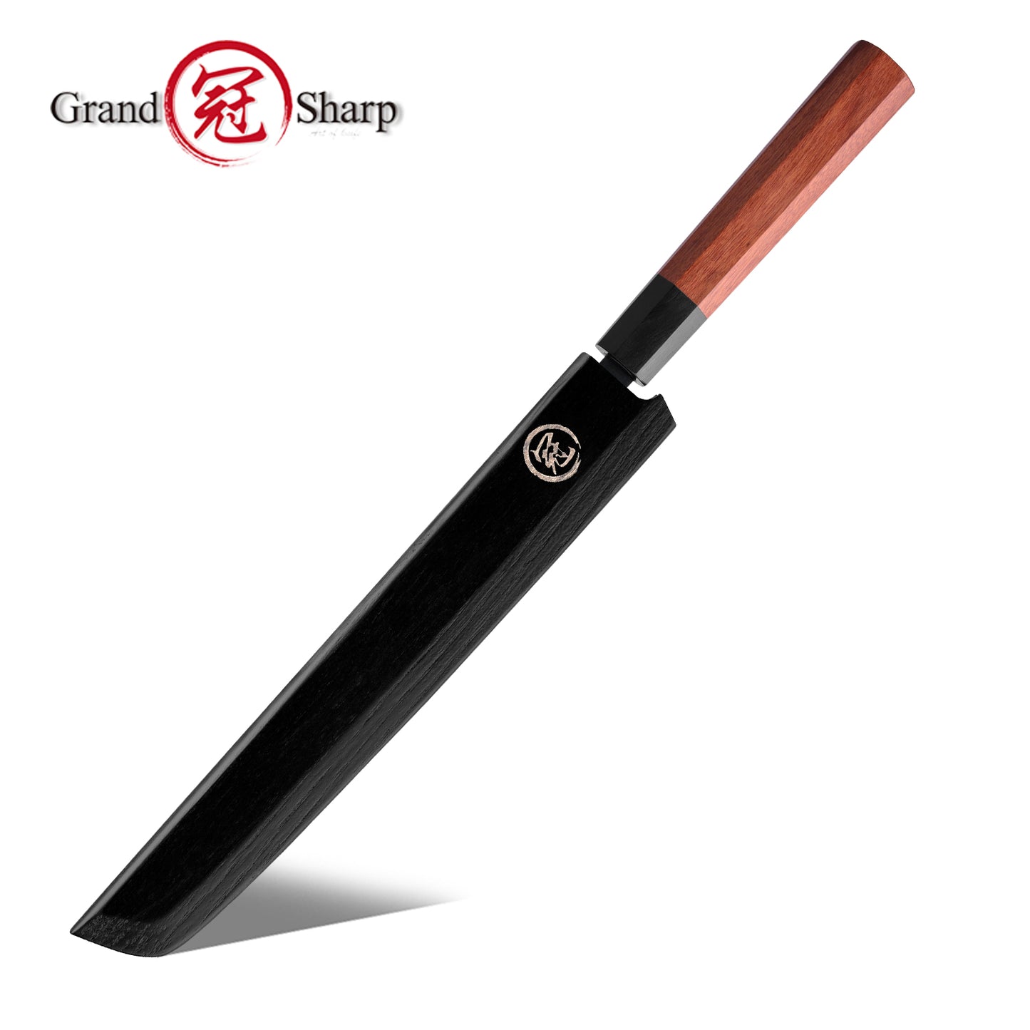 Grandsharp Handmade Forged San Mai Steel Kitchen Chef Knife Set with Mkuruti Wood Handle