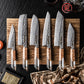 GRANDSHARP Kitchen Knife Set 1-6 Pcs 67 Layers Damascus Steel AUS10 Core Blade Transparent Resin&Wood Handle for Cooking Slicing