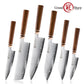 Grandsharp 1-5Pcs Kitchen Knife Set ZDP-189 Steel Core 3 Layer Composite Africa Mkuruti Wood&Brass Handle Complete Knife Set