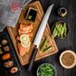Grandsharp Handmade 5 Layers Clad High Carbon Stainless Steel Kitchen Chef Sakimaru Sushi Knife Ciricote Wood Handle