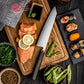 Grandsharp Handmade 5 Layers Clad High Carbon Stainless Steel Kitchen Chef Kiritsuke Knife with Ciricote Wood Handle