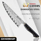 Grandsharp Premium 8 Inch Chef Knife 67 Layers Damascus Steel Carbon Fiber Gold-foil Resin Handle