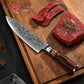 High Quality 7'' Santoku Knife 67 Layer Damascus Carbon Steel Santoku Chef Kitchen Knife Pakka Wood Handle