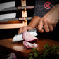 Grandsharp Handmade Forged Kitchen Santoku Knife Modern AUS10 Steel Santoku Knives Cutting with Solidified Wood Handle