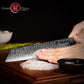 Grandsharp Black Handle 10Cr15CoMoV Damascus Kiritsuke Knife