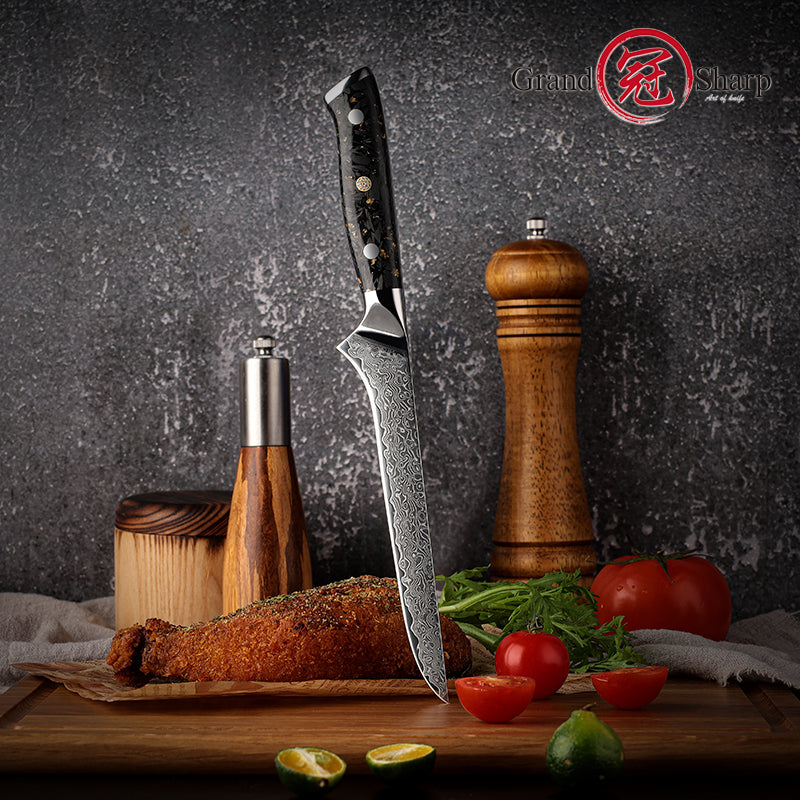 Grandsharp 6-inch Damascus Premium Boning Knife Japanese 67-layer High Quality Kitchen Deboning Knife New Arrival