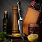 Grandsharp 67 Layers Damascus High Carbon Stainless Steel Kitchen Knife Steak Knife With Carbon Fiber and Gold-foil Resin Handle