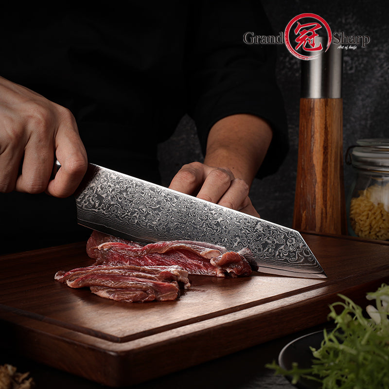 Grandsharp 10Cr15CoMoV damascus kiritsuke chef knife