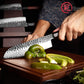 Grandsharp High Carbon Stainless Steel Hand Forged Kitchen Santoku Knife Professional