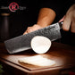 Grandsharp Black Handle 10Cr15CoMoV Damascus Nakiri Knife